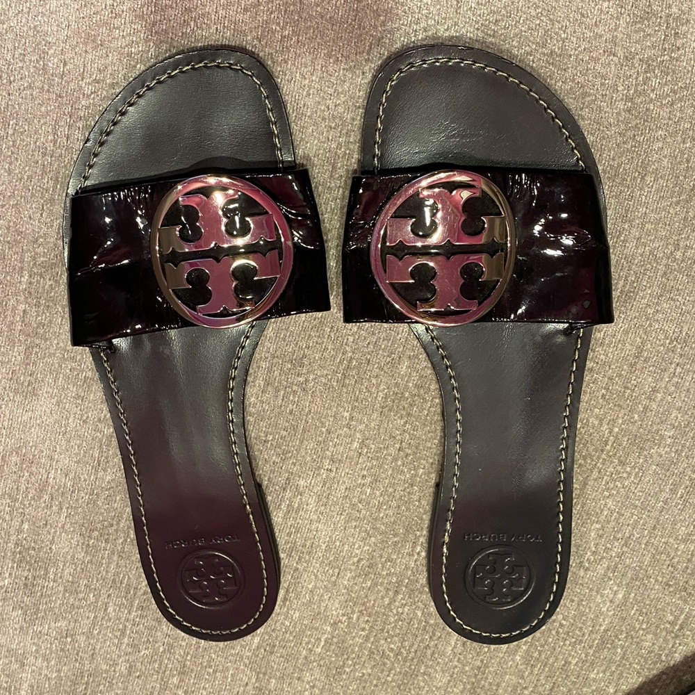 Tory Burch patent leather slide Sandals